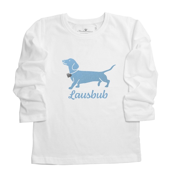 Trachten T-Shirt Jungen mit Dackel hellblau