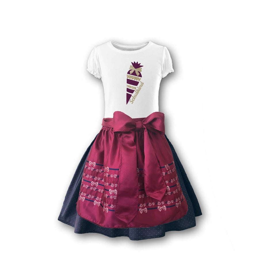 Mädchen Dirndl Schulanfang Beere
