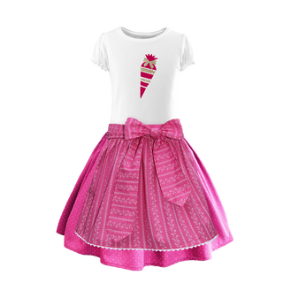 
                    
                      Kinder Dirndl Schulanfang pink Tupfen Ranke
                    
                  