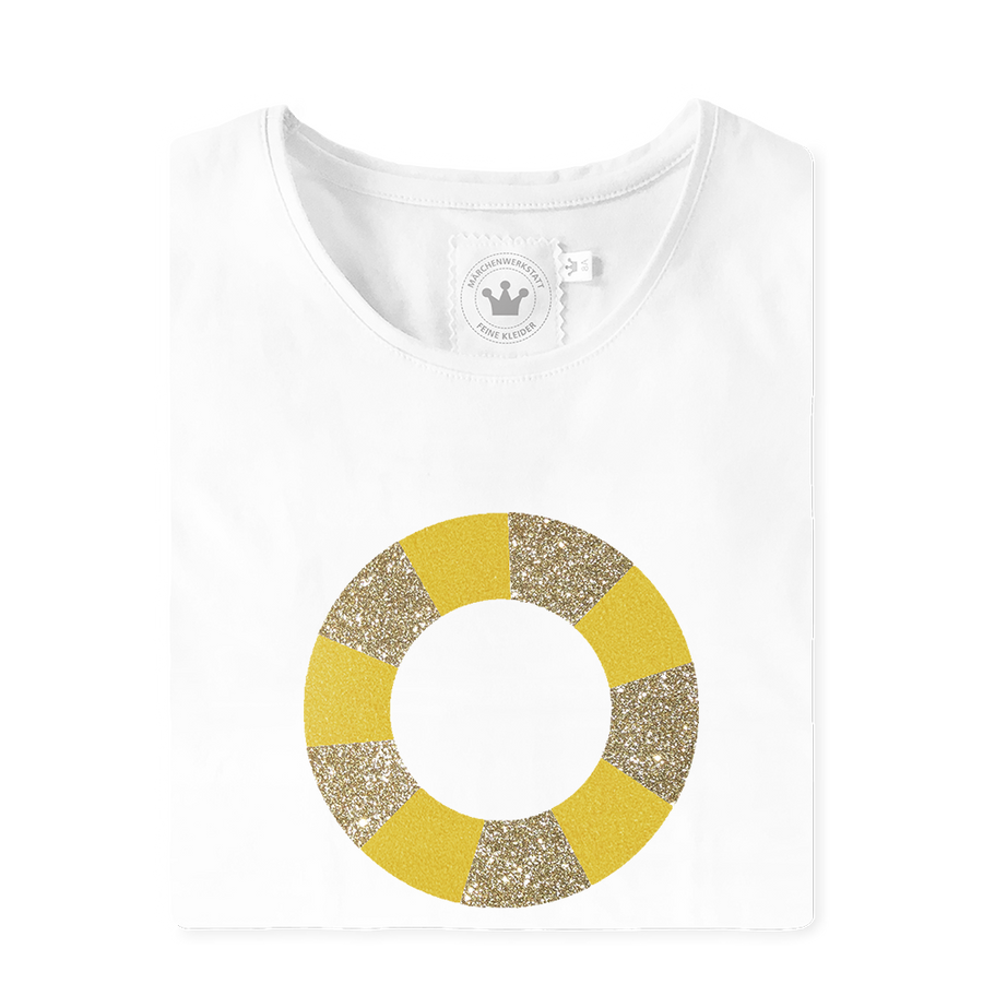 Sommer T-Shirt Schwimmring gelb gold