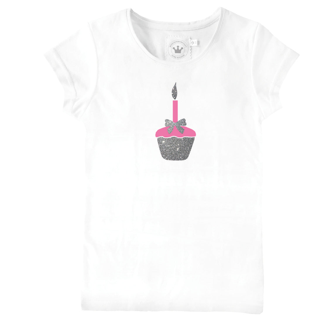 Mädchen T-Shirt Geburtstagskind silber