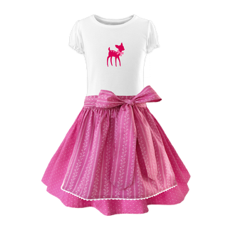 
                    
                      Kinderdirndl Baumwolle Rock Tupfen pink Ranke pink Shurt Bambi
                    
                  