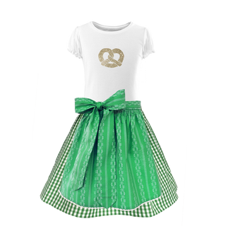 
                    
                      Kinderdirndl Baumwolle Rock karo Schuerze Ranke gruen
                    
                  