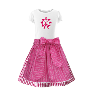 
                    
                      Kinderdirndl Baumwolle Rock karo Schuerze Ranke pink Riesenrad
                    
                  