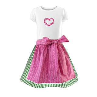 
                    
                      Kinderdirndl Baumwolle Rock karo gruen Ranke ros
                    
                  