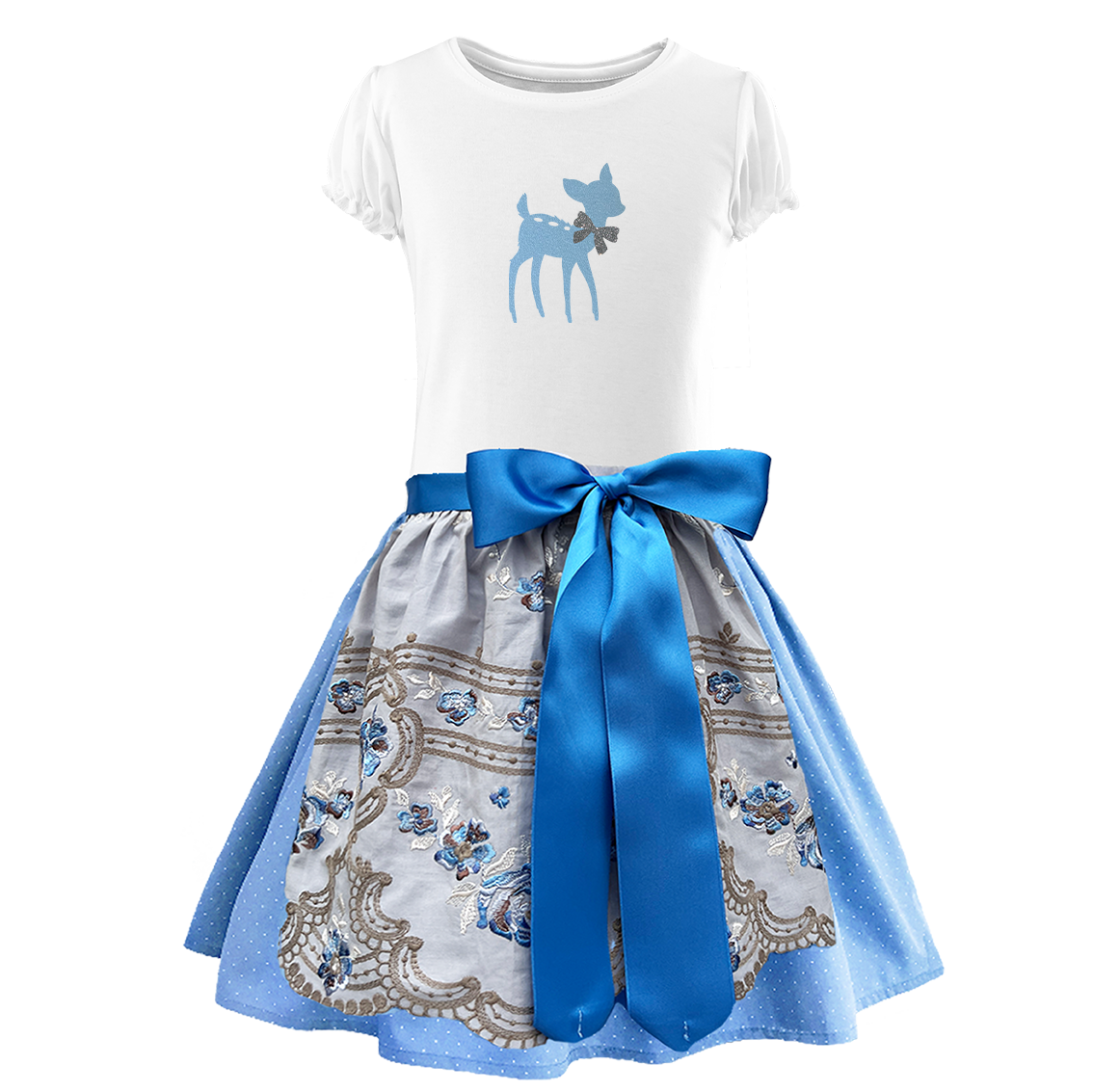 Produktbild von Dirndl 86 Ramona Lippert Kinderdirndl 'Chrissi' - 3-teilig In Lila/Weiß (Gr. 86-164) Dirndl 158