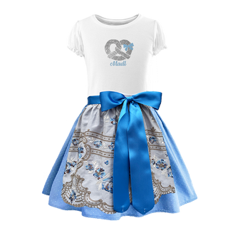 
                    
                      Teenager Dirndl blaue Stickerei
                    
                  