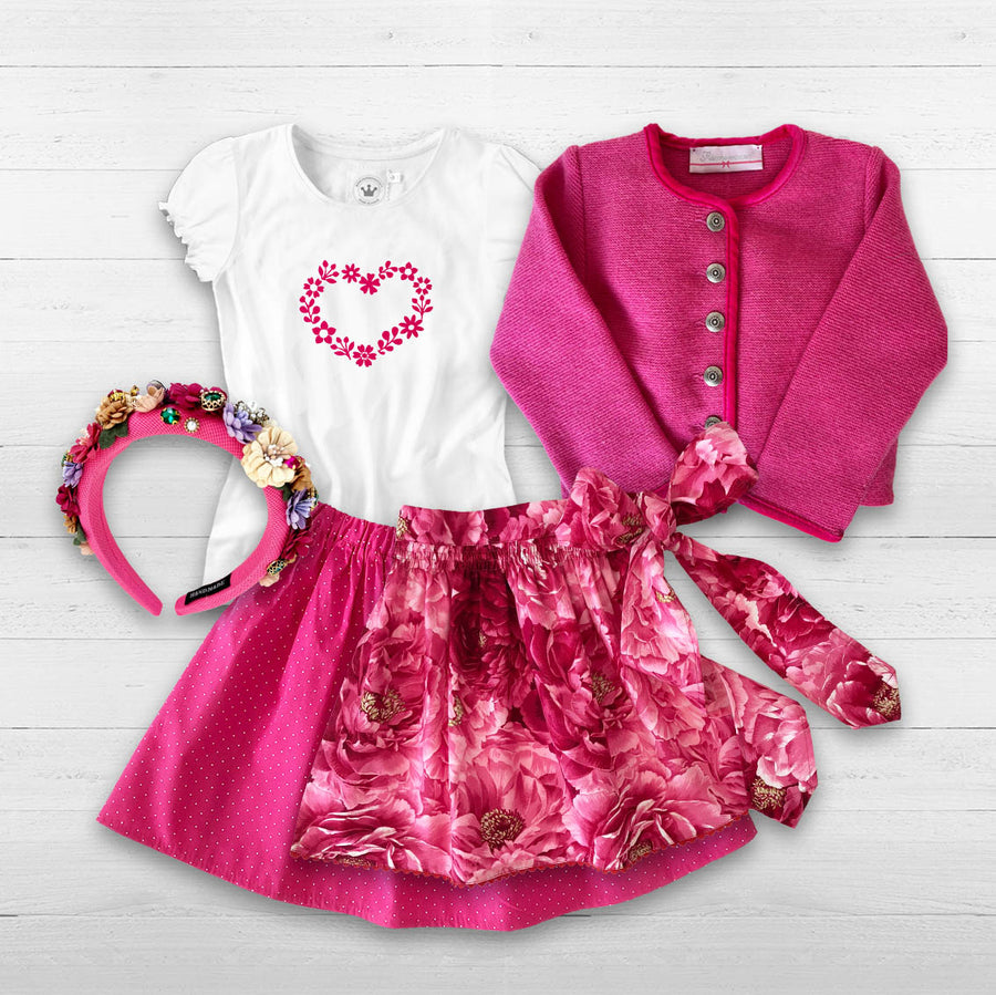Kinder Dirndl Pfingstrose