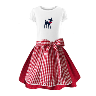 
                    
                      Kinderdirndl Rock rot Tupfen Schuerze Karo rot
                    
                  