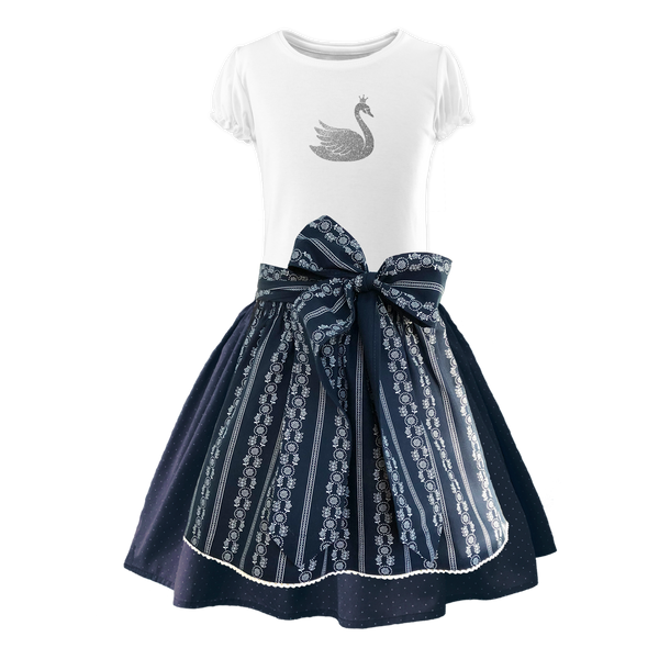 Kinder Dirndl Ranke dunkelblau