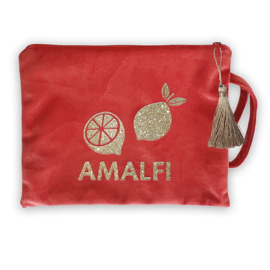orange Kosmetiktasche Amalfi