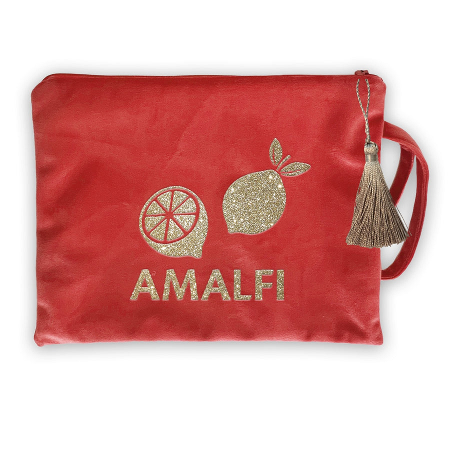 orange Kosmetiktasche Amalfi