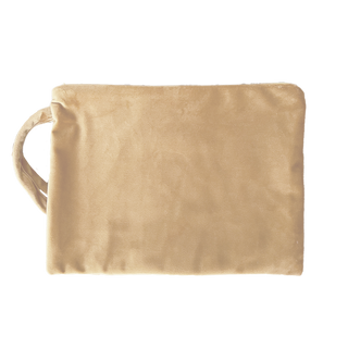 
                    
                      Personalisierte Kosmetiktasche aus Samt in Beige mit Wunschmotiv, Weihnachtsgeschenk für Damen
                    
                  