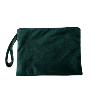 
                    
                      Grüne Samt-Kosmetiktasche mit Quaste, personalisierbar, Weihnachtsgeschenk
                    
                  