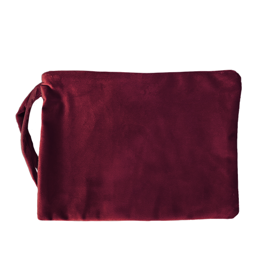 Blaue Samt-Kosmetiktasche, personalisierbar, Weihnachtsgeschenk für Damen