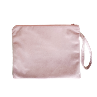 
                    
                      Rosa Satin Kosmetiktasche mit Handgriff, personalisierbar, Weihnachtsgeschenk für Damen
                    
                  