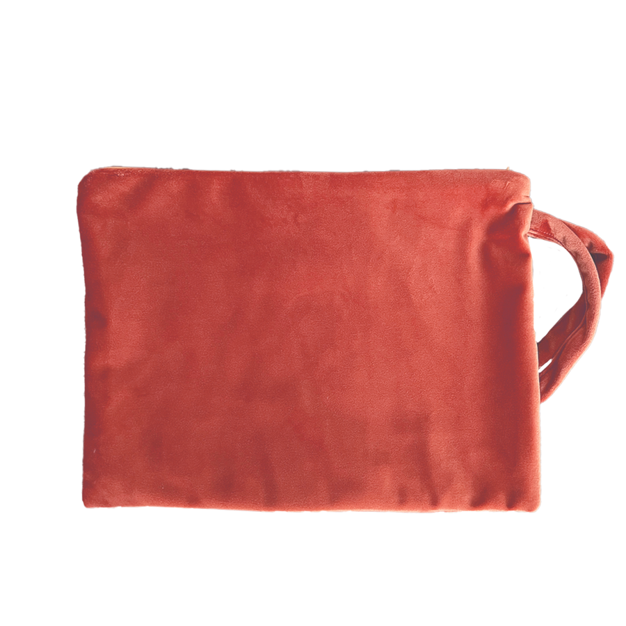 Rote Satin Kosmetiktasche, personalisierbar, Weihnachtsgeschenk für Damen
