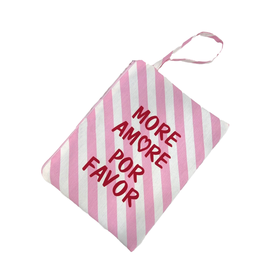 Kosmetiktasche Streifen More Amore por favor