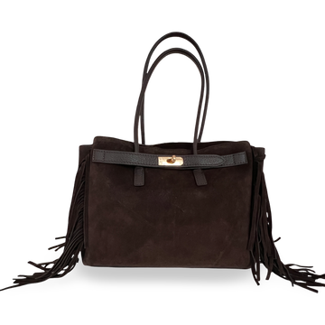 Leder Italien Fransen dunkelbraun.4