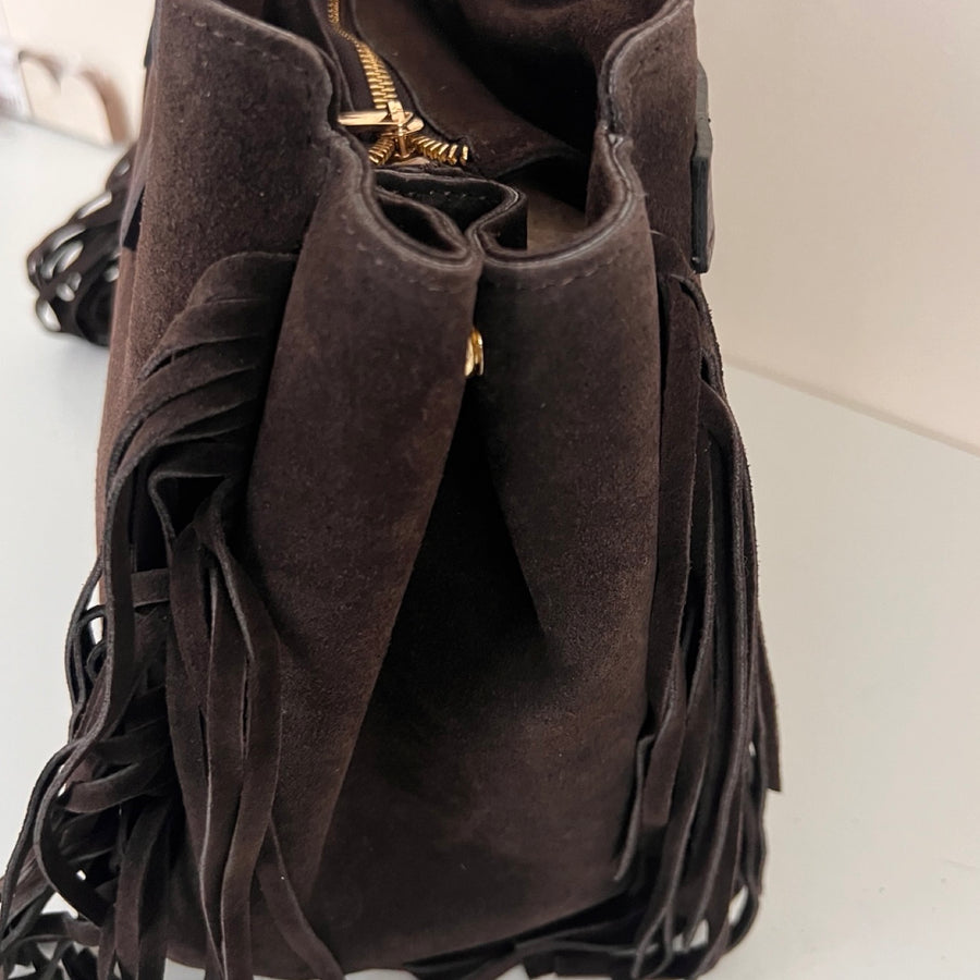 Leder Italien Fransen dunkelbraun.detail