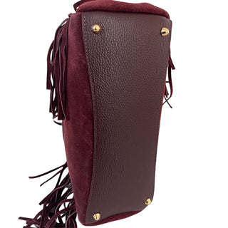 
                    
                      Ledertasche Velour Fransen bordeaux dunkelrot
                    
                  