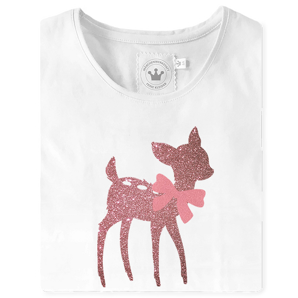 Mädchen T-Shirt Bambi Glitzer