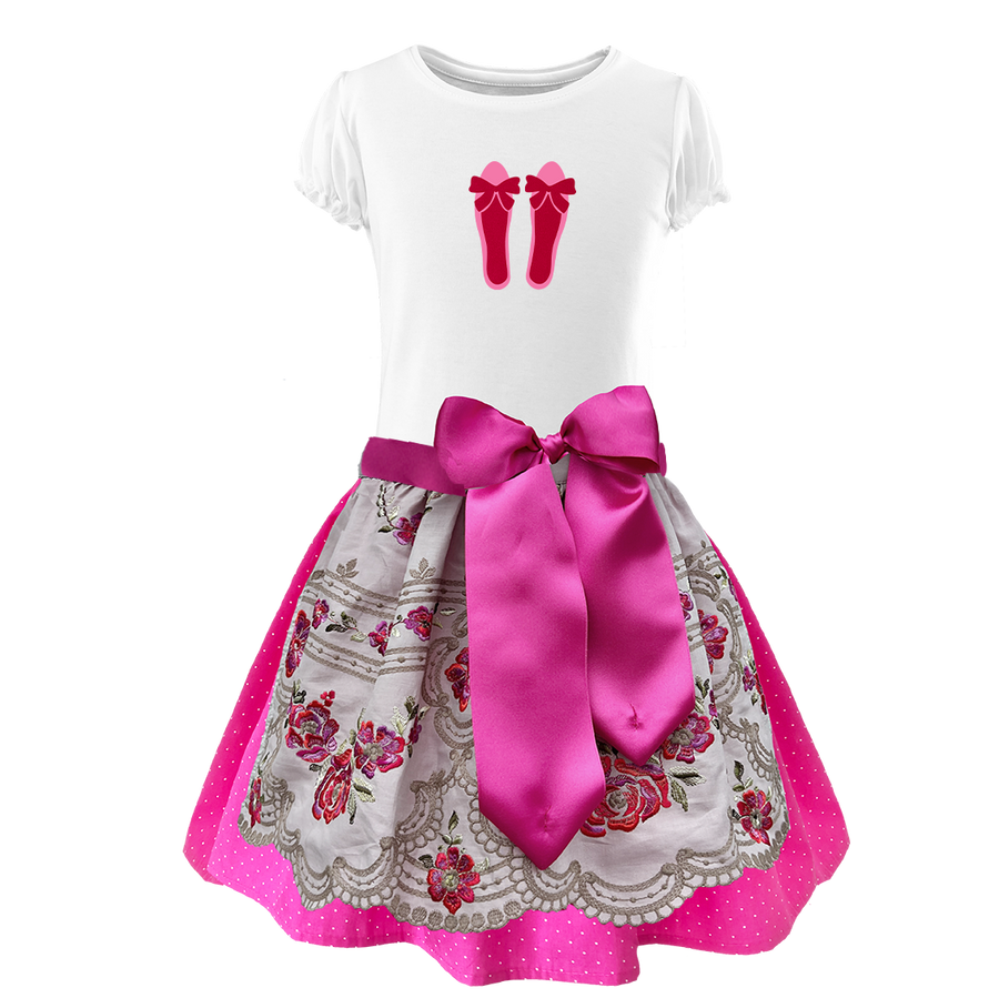 Teenager Dirndl pinke Stickerei