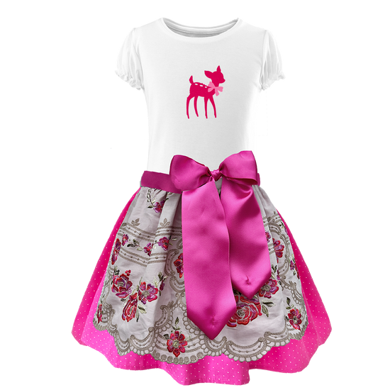Teenager Dirndl pinke Stickerei