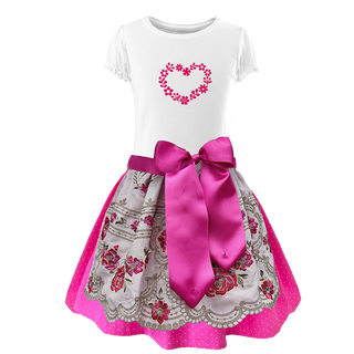 
                    
                      Teenager Dirndl pinke Stickerei
                    
                  