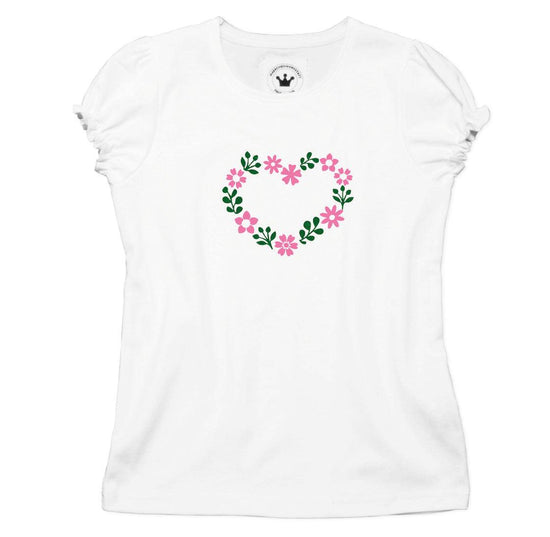 Mädchen T-Shirt Blumenherz bunt Märchenwerkstatt