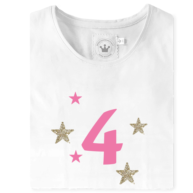 Mädchen T-Shirt 4. Geburtstag