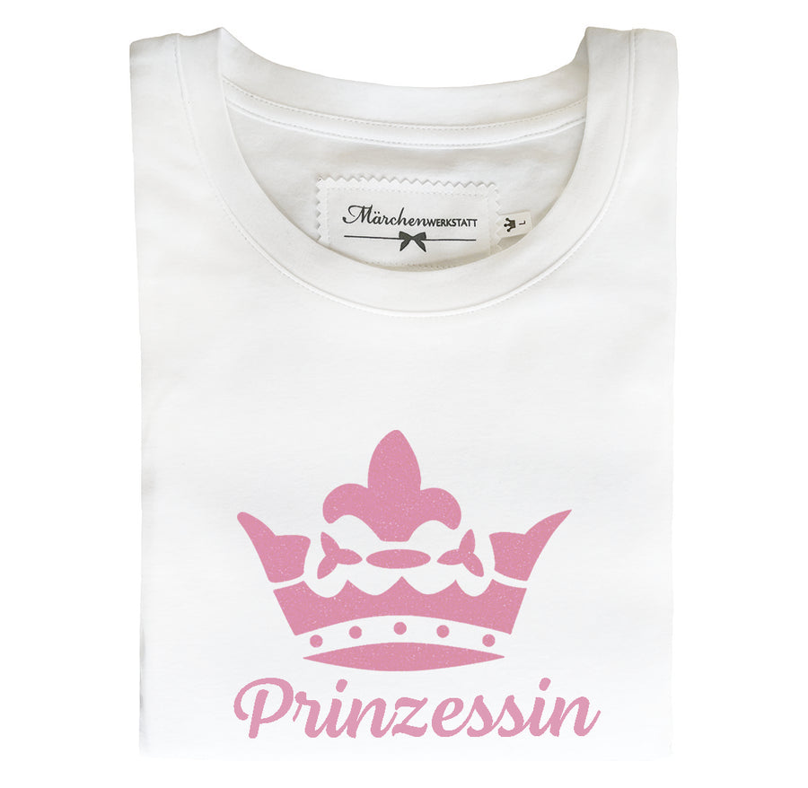 Handmade Kinder T-Shirt Krone rosa Prinzessin