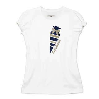 
                    
                      Kurzarm Schulanfang T-Shirt Zuckertüte blau Gold Samt Glitzer
                    
                  
