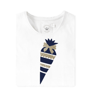 
                    
                      Schulanfang T-Shirt Zuckertüte blau Gold Samt Glitzer
                    
                  