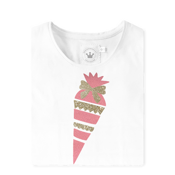 Mädchen T-Shirt Schulanfang rosa/gold