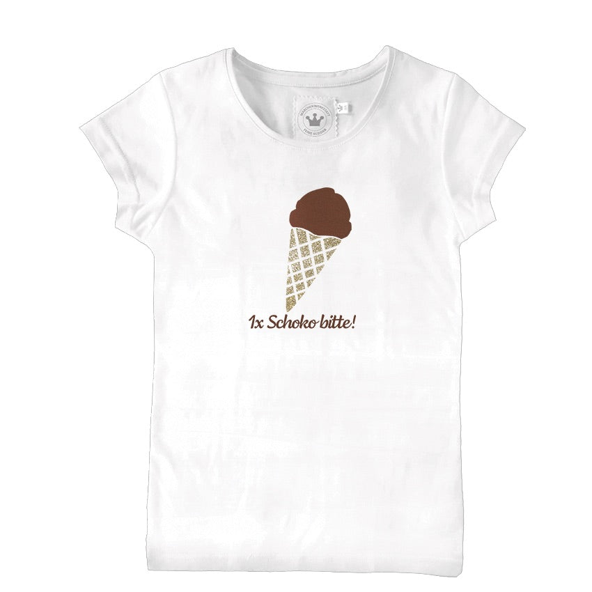 Laden Sie das Bild in den Galerie-Viewer, Mädchen T-Shirt Schokoladen Eis
