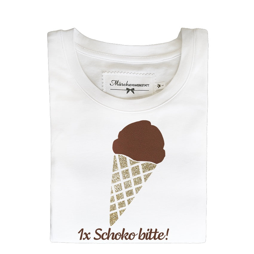 Laden Sie das Bild in den Galerie-Viewer, Mädchen T-Shirt Schokoladen Eis
