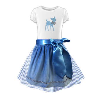 
                    
                      Kinderdirndl Rock blau Karo Schuerze Samt blau
                    
                  