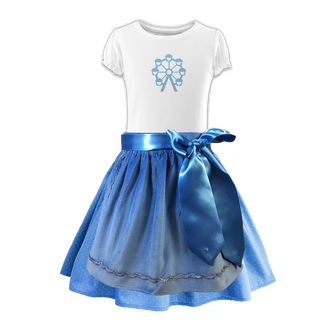 
                    
                      Kinderdirndl Rock blau Tupfen Schuerze Samt blau
                    
                  