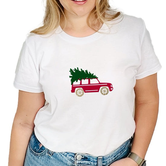 Mittel_Damen-Shirt-Christmas-Auto-Jeep-Tannenbaum-rot-gold.4