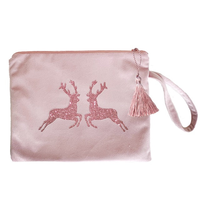 Kosmetiktasche Mit Weihnachts-Gänse-Motiv – Leinen, Kompakt 25x19cm – Stylisches Make-up Organizer