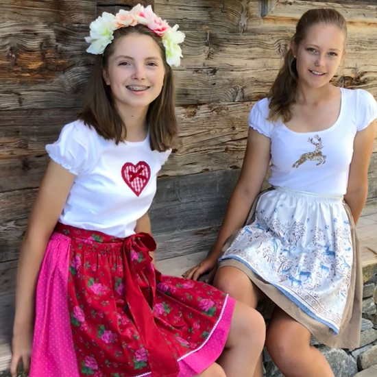 Teenager Dirndl 3 Teilen mit Trachten T-Shirt