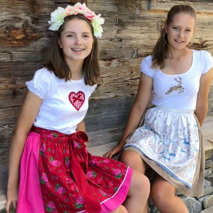 Teenager Dirndl 3 Teilen mit Trachten T-Shirt