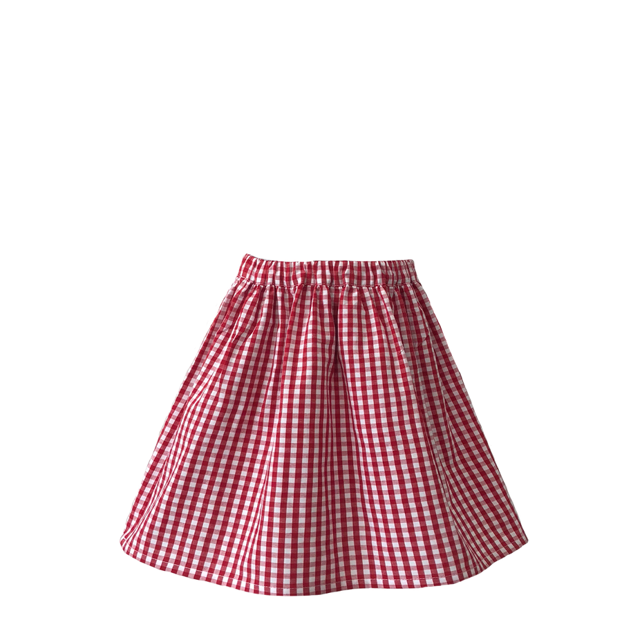 Kinder Dirndl Konfigurator Rock Karo rot
