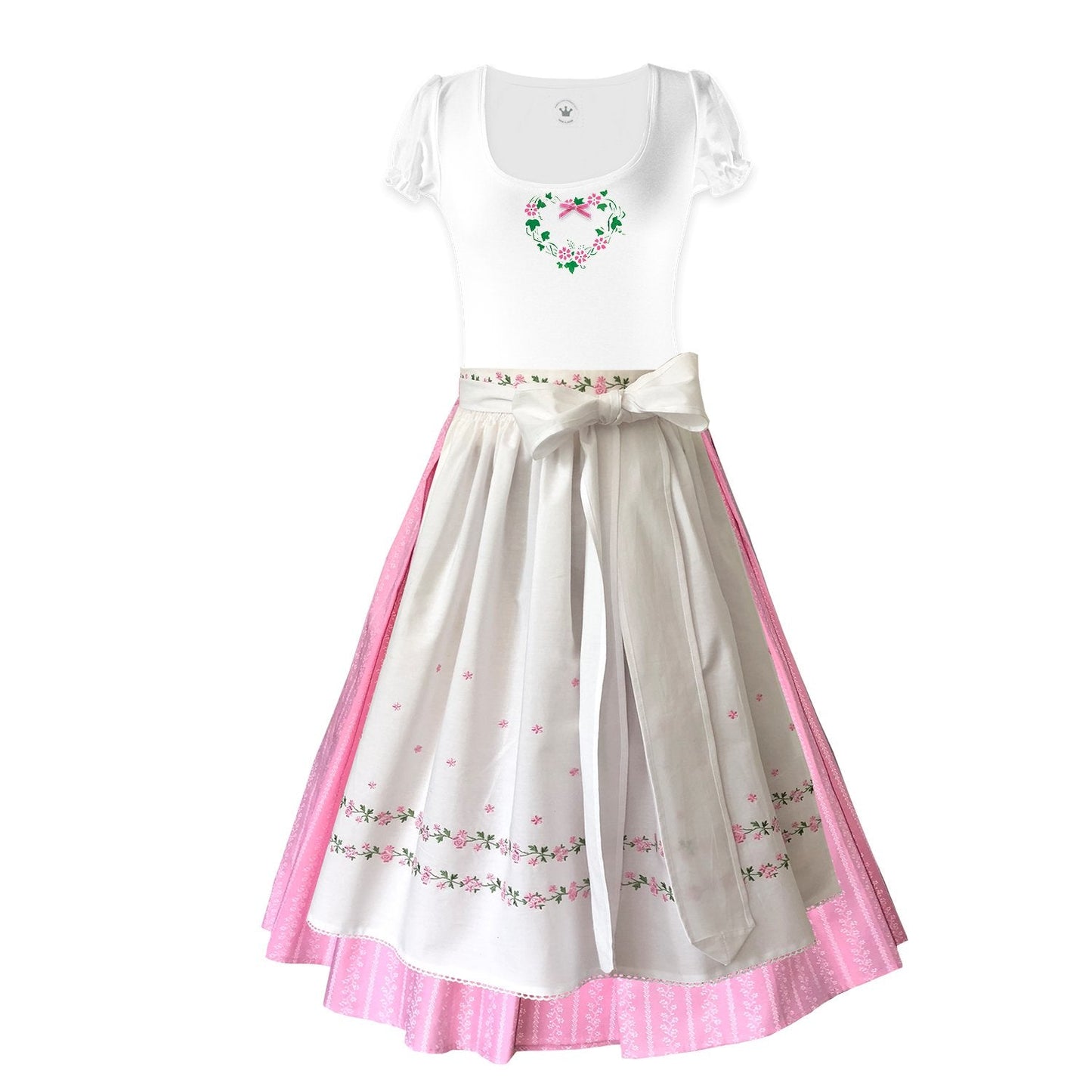 OPTIMIZE_BACKUP_PRODUCT_Damen DIrndlschürze weiß mit Rosen bestickt - Kaufhaus des Südens