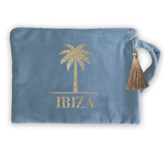 
                    
                      Palme Kosmetiktasche Samt hellblau IBIZA gold
                    
                  