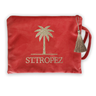 
                    
                      Palme Kosmetiktasche Samt koralle ST.TROPEZ gold
                    
                  