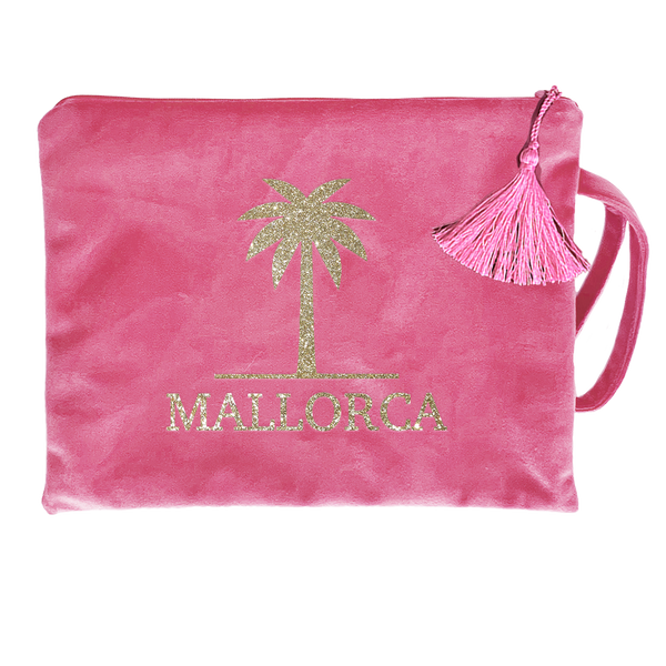 Kosmetiktasche Samt "Palme"