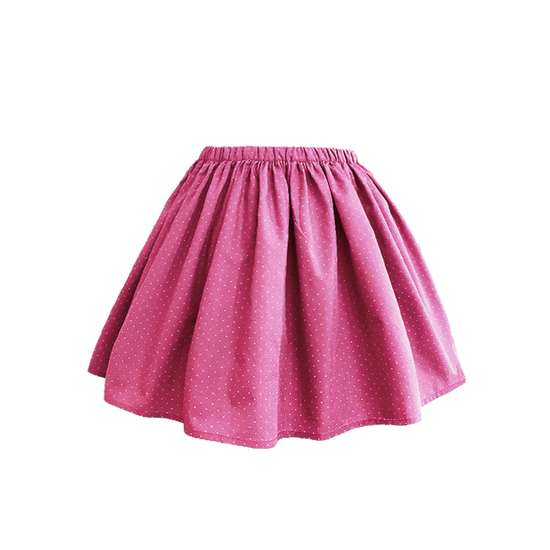 Rock Maedchen Tupfen rosa pink