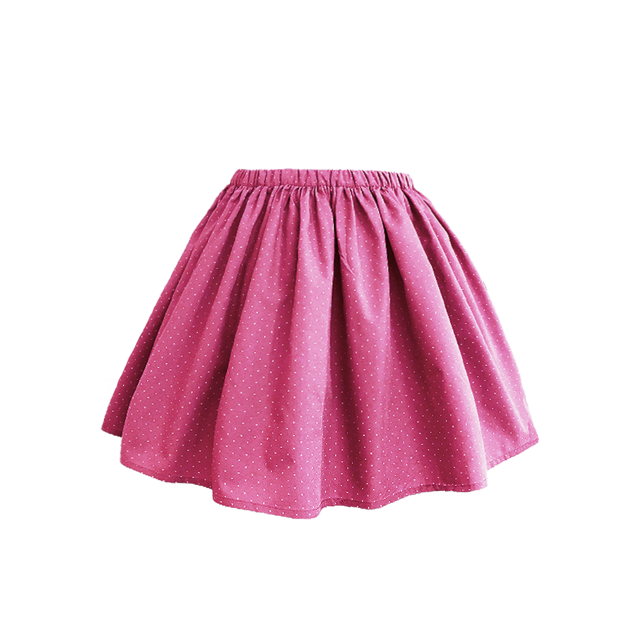Rock Maedchen Tupfen rosa pink